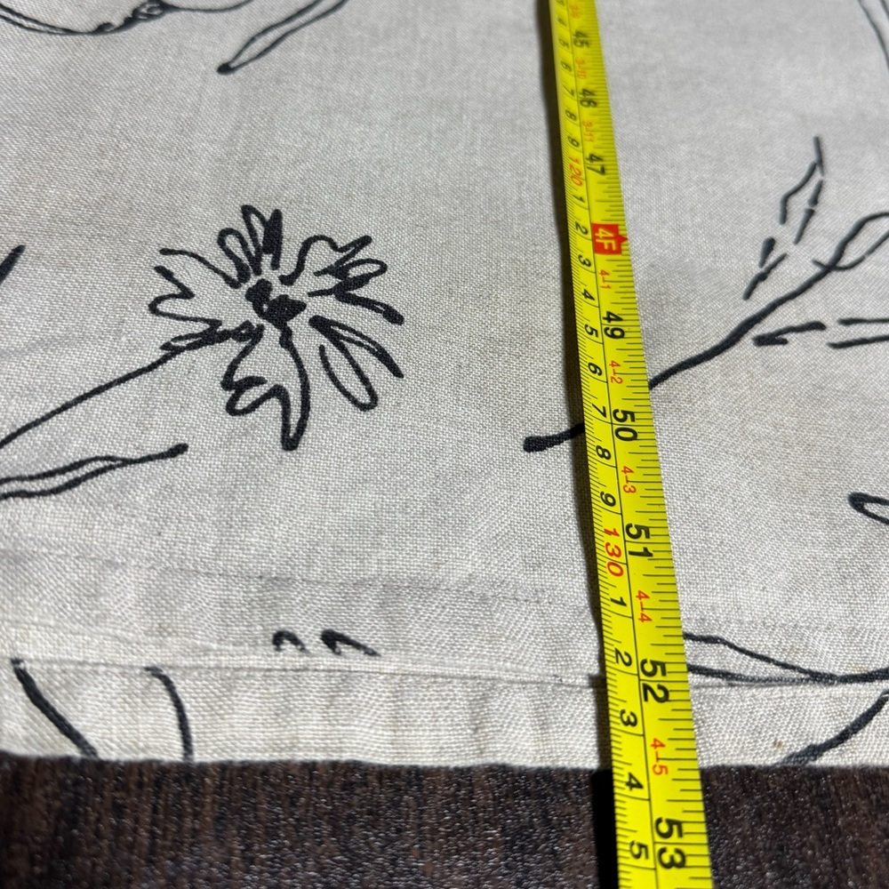 Vtg John Paul Richard Sleeveless Linen Artsy Lagenlook Tan Flower Maxi Dress M - Picture 7 of 7